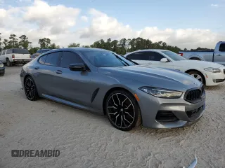 2023 BMW 8 Series M850i with VIN WBAGV8C02PCL20503, listed as a Copart auction lot 53725695 with 0 mi miles and Salvage Title. Bid and sale history available at carsss.com. Image 4.