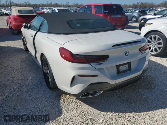 2020 BMW 8 Series 840i with VIN WBADZ4C09LCE18957, listed as a Copart auction lot 62238762 with 0 mi miles. Bid and sale history available at carsss.com. Image 3.