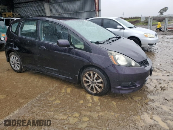 2013 Honda Fit Sport with VIN JHMGE8H50DC006608, listed as a Copart auction lot 44810935 with 96,280 mi miles and Salvage Title. Bid and sale history available at carsss.com. Image 4.