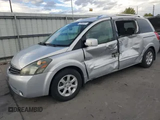 2008 Nissan Quest SL with VIN 5N1BV28U98N113033, listed as a Copart auction lot 75962404 with 132,666 mi miles and Clean Title. Bid and sale history available at carsss.com. Image 1.