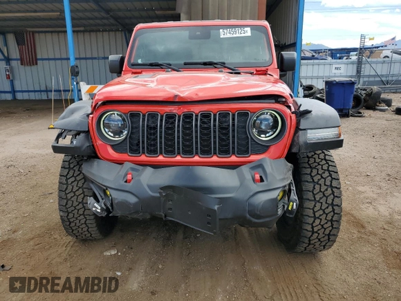 2024 Jeep Gladiator Rubicon z VIN 1C6JJTBG7RL105165, wystawiony jako Copart lot #57459125 z przebiegiem 2 092 mil mil oraz Szkoda całkowita • Salvage title. Historia ofert i sprzedaży dostępna na DreamBid. Obrazek 5.