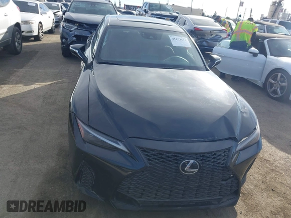 2023 Lexus IS with VIN JTHGZ1B24P5062618, listed as a IAAI auction lot 41273174 with 33,473 mi miles. Bid and sale history available at carsss.com. Image 12.