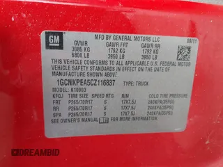 2012 Chevrolet Silverado 1500 Work Truck with VIN 1GCNKPEA5CZ116837, listed as a IAAI auction lot 41676884 with Not Provided miles and . Bid and sale history available at DreamBid. Image 9.