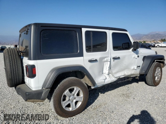 2022 Jeep Wrangler Unlimited Sport S with VIN 1C4HJXDNXNW256780, listed as a Copart auction lot 76101474 with 56,954 mi miles and Salvage Title. Bid and sale history available at carsss.com. Image 3.