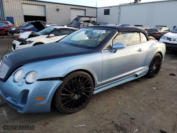 2007 Bentley Continental GT with VIN SCBDR33W27C043503, listed as a Copart auction lot 40090494 with 0 mi miles. Bid and sale history available at carsss.com. Image 1.