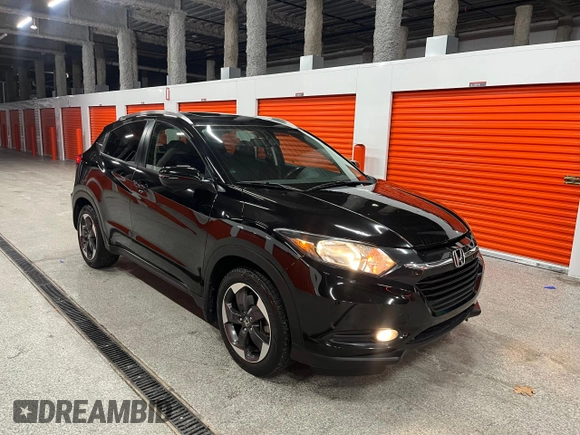 2018 Honda HR-V EX-L with VIN 3CZRU5H7XJM700725, listed as a Copart auction lot 45246405 with 92,150 mi miles and Clean Title. Bid and sale history available at carsss.com. Image 1.