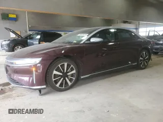 2022 Lucid Air Grand Touring with VIN 50EA1GBA1NA004068, listed as a Copart auction lot 49075075 with 90,569 mi miles and Salvage Title. Bid and sale history available at carsss.com. Image 1.
