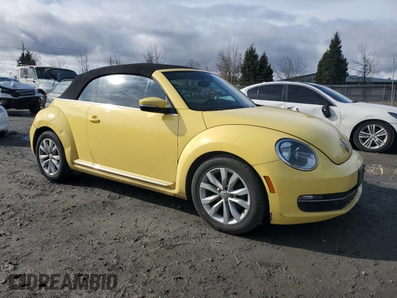 2015 Volkswagen Beetle with VIN 3VW5A7AT9FM816065, listed as a Copart auction lot 45418085 with 94,419 mi miles and Salvage Title. Bid and sale history available at DreamBid. Image 4.