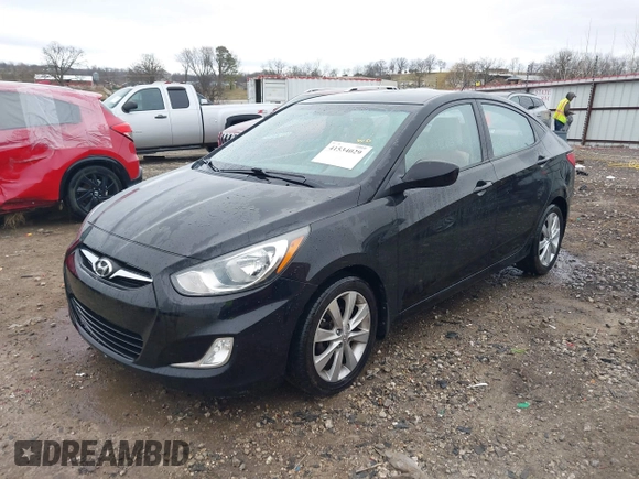 2013 Hyundai Accent GLS with VIN KMHCU4AE9DU379870, listed as a IAAI auction lot 41534029 with 102,610 mi miles. Bid and sale history available at carsss.com. Image 17.