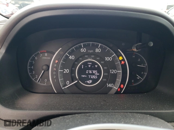 2014 Honda CR-V EX-L with VIN 5J6RM4H71EL070935, listed as a Copart auction lot 47601575 with 76,785 mi miles and Salvage Title. Bid and sale history available at carsss.com. Image 9.