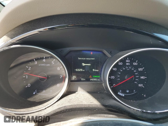2015 Kia Sedona SX-L with VIN KNDME5C17F6026654, listed as a Copart auction lot 53024285 with 142,351 mi miles and Salvage Title. Bid and sale history available at DreamBid. Image 9.