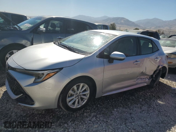 2023 Toyota Corolla Hatchback SE with VIN JTND4MBE7P3197470, listed as a Copart auction lot 73983194 with 22,785 mi miles and Salvage Title. Bid and sale history available at carsss.com. Image 1.