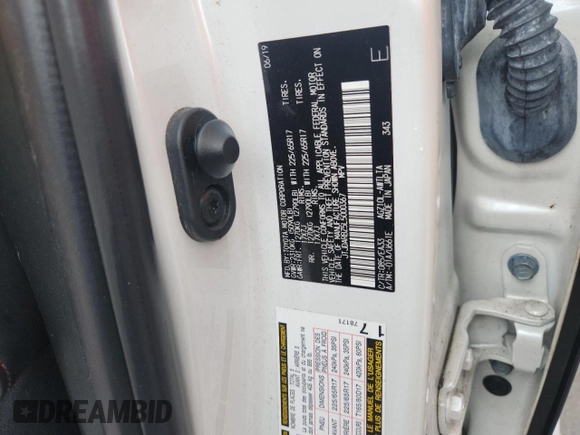 2020 Lexus NX 300 with VIN JTJDARBZ5L5000367, listed as a Copart auction lot 61573165 with 55,401 mi miles and Non repairable. Bid and sale history available at DreamBid. Image 12.
