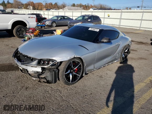 2020 Toyota GR Supra 3.0 with VIN WZ1DB4C08LW031739, listed as a Copart auction lot 79266674 with 26,582 mi miles and Salvage Title. Bid and sale history available at carsss.com. Image 1.