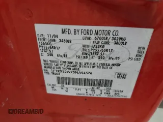 2005 Ford F-150 STX with VIN 1FTRX12W75NA54576, listed as a Copart auction lot 42579065 with 290,300 mi miles and Salvage Title. Bid and sale history available at carsss.com. Image 12.