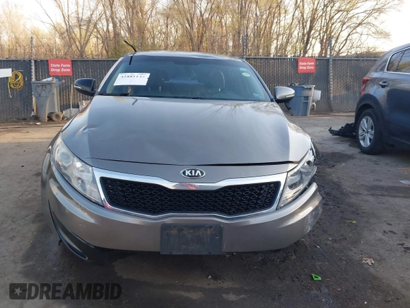 2013 Kia Optima LX with VIN 5XXGM4A77DG166140, listed as a IAAI auction lot 41881144 with 185,391 mi miles. Bid and sale history available at carsss.com. Image 12.
