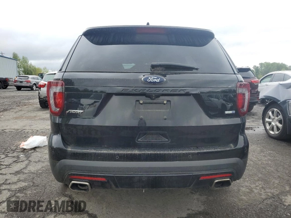 2017 Ford Explorer Sport with VIN 1FM5K8GT6HGE12579, listed as a Copart auction lot 54395055 with 59,955 mi miles and Salvage Title. Bid and sale history available at carsss.com. Image 6.
