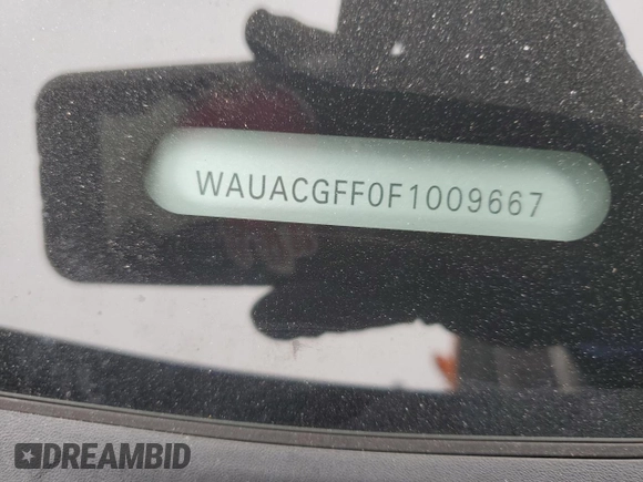 2015 Audi A3 1.8T Premium with VIN WAUACGFF0F1009667, listed as a Copart auction lot 45023015 with 104,128 mi miles and Salvage Title. Bid and sale history available at carsss.com. Image 12.