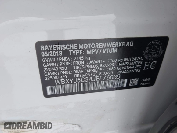 2018 BMW X2 xDrive28i z VIN WBXYJ5C34JEF76039, wystawiony jako IAAI lot #41563125 z przebiegiem 79 646 mil mil oraz . Historia ofert i sprzedaży dostępna na DreamBid. Obrazek 9.