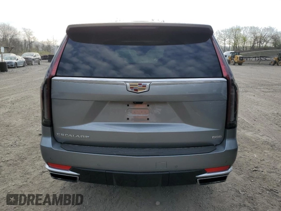 2023 Cadillac Escalade 4WD Premium Luxury with VIN 1GYS4BKL8PR262235, listed as a Copart auction lot 53835495 with 13,982 mi miles and Salvage title. Bid and sale history available at DreamBid. Image 6.