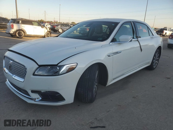 2020 Lincoln Continental Standard with VIN 1LN6L9PK2L5602320, listed as a Copart auction lot 76764124 with 37,605 mi miles and Salvage Title. Bid and sale history available at carsss.com. Image 1.