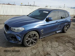 2020 BMW X3 M Competition with VIN 5YMTS0C00LLT10453, listed as a Copart auction lot 74014573 with 35,896 mi miles. Bid and sale history available at carsss.com. Image 1.