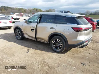 2023 Infiniti QX60 Luxe with VIN 5N1DL1FR5PC359109, listed as a IAAI auction lot 41236821 with 30,386 mi miles and . Bid and sale history available at DreamBid. Image 3.