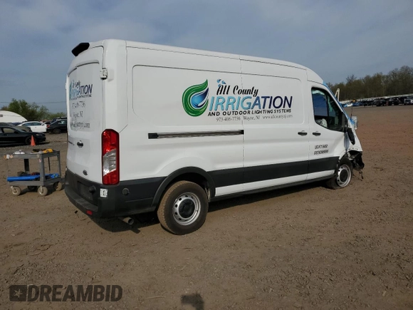 2023 Ford Transit Cargo with VIN 1FTBR1C86PKA83003, listed as a Copart auction lot 51015344 with Not Provided miles and Salvage Title. Bid and sale history available at DreamBid. Image 3.