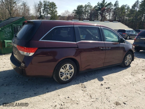 2014 Honda Odyssey LX with VIN 5FNRL5H25EB125991, listed as a Copart auction lot 54273515 with 164,836 mi miles and Clean Title. Bid and sale history available at carsss.com. Image 3.