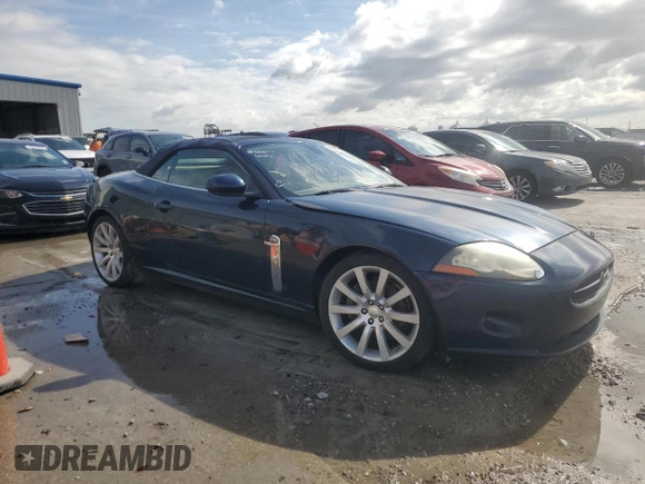 2007 Jaguar XK with VIN SAJDA44B175B00420, listed as a Copart auction lot 45976165 with 0 mi miles and Salvage Title. Bid and sale history available at carsss.com. Image 4.