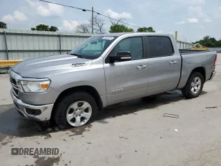 2019 Ram 1500 Big Horn with VIN 1C6SRFFT1KN686081, listed as a Copart auction lot 59565525 with 127,987 mi miles and Salvage title. Bid and sale history available at DreamBid. Image 1.