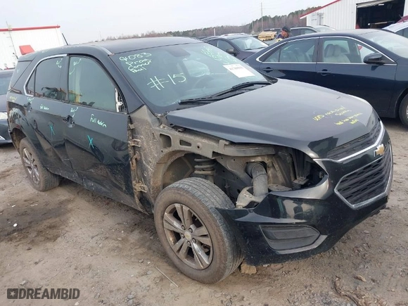 2016 Chevrolet Equinox LS with VIN 2GNFLEEK8G6106312, listed as a IAAI auction lot 41780919 with 165,864 mi miles. Bid and sale history available at carsss.com. Image 1.