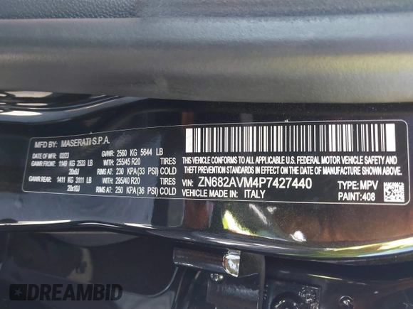2023 Maserati Grecale Modena z VIN ZN682AVM4P7427440, wystawiony jako IAAI lot #40210925 z przebiegiem Nie podano mil oraz . Historia ofert i sprzedaży dostępna na DreamBid. Obrazek 9.