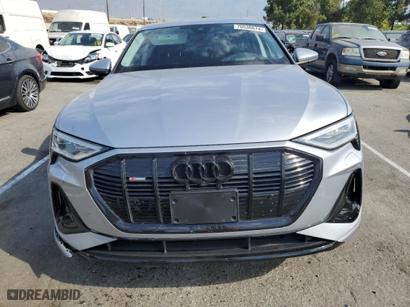 2022 Audi e-tron Sportback Prestige with VIN WA13AAGE5NB036340, listed as a Copart auction lot 70530674 with 63,700 mi miles and Salvage Title. Bid and sale history available at carsss.com. Image 5.