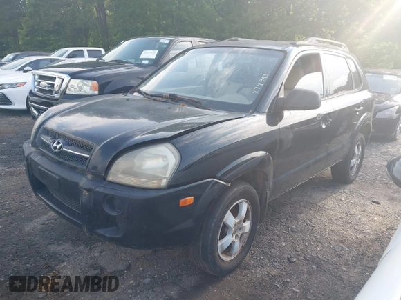 2008 Hyundai Tucson GLS with VIN KM8JM12B68U874995, listed as a IAAI auction lot 42164401 with 1 mi miles. Bid and sale history available at carsss.com. Image 2.