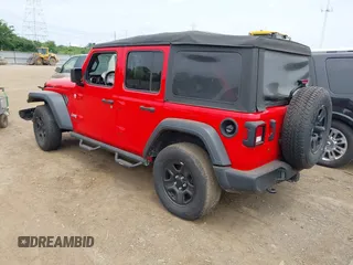 2018 Jeep Wrangler Unlimited Sport S z VIN 1C4HJXDG9JW169755, wystawiony jako IAAI lot #42686267 z przebiegiem 110 948 mil mil oraz . Historia ofert i sprzedaży dostępna na DreamBid. Obrazek 3.