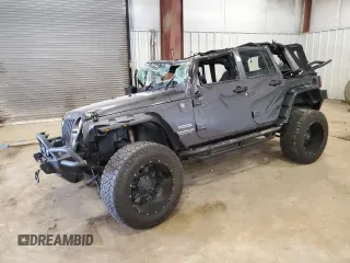 2014 Jeep Wrangler Unlimited Sport with VIN 1C4BJWDG1EL299701, listed as a Copart auction lot 56847275 with 193,743 mi miles and Salvage title. Bid and sale history available at DreamBid. Image 1.