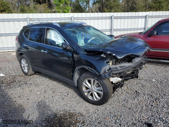 2016 Nissan Rogue SV with VIN KNMAT2MT2GP607885, listed as a Copart auction lot 46956605 with 0 mi miles and Salvage Title. Bid and sale history available at carsss.com. Image 4.