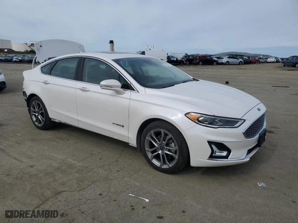 2019 Ford Fusion Hybrid Titanium with VIN 3FA6P0RU4KR190616, listed as a Copart auction lot 45926525 with 63,785 mi miles and Salvage Title. Bid and sale history available at carsss.com. Image 4.