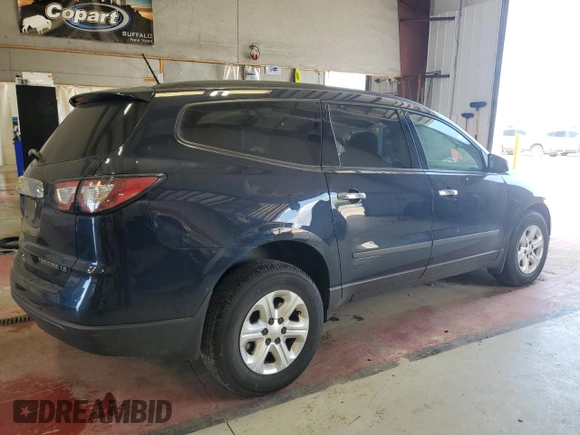 2015 Chevrolet Traverse LS z VIN 1GNKVFED7FJ372244, wystawiony jako Copart lot #56915315 z przebiegiem 78 677 mil mil oraz Szkoda całkowita • Salvage title. Historia ofert i sprzedaży dostępna na DreamBid. Obrazek 3.