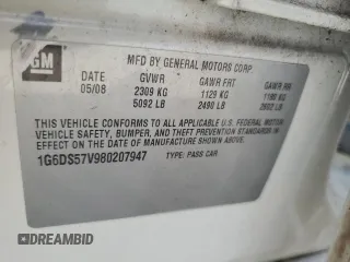 2008 Cadillac CTS AWD w/1SB with VIN 1G6DS57V980207947, listed as a Copart auction lot 67137314 with 0 mi miles and Clean Title. Bid and sale history available at carsss.com. Image 12.
