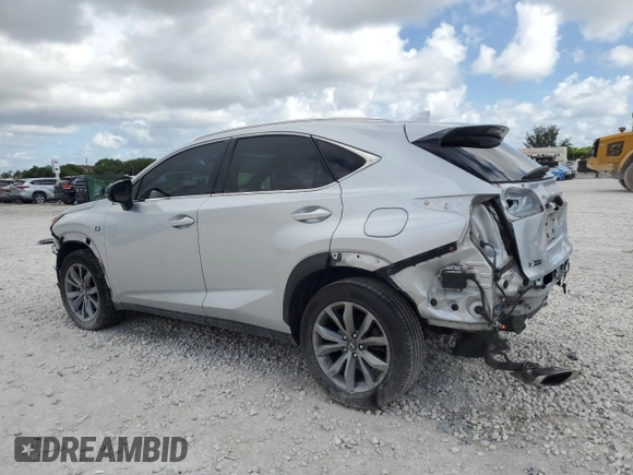 2017 Lexus NX 200t with VIN JTJYARBZ9H2077303, listed as a Copart auction lot 62014305 with 82,508 mi miles and Salvage title. Bid and sale history available at DreamBid. Image 2.