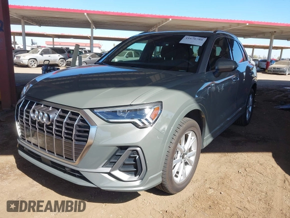 2023 Audi Q3 S line Premium Plus with VIN WA1EECF37P1021050, listed as a IAAI auction lot 41670780 with 23,738 mi miles. Bid and sale history available at carsss.com. Image 18.
