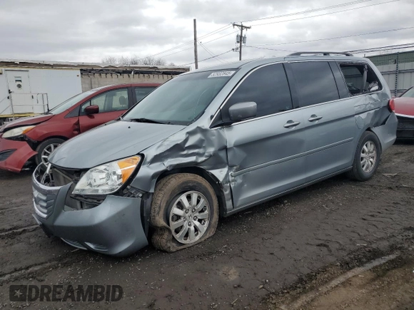 2008 Honda Odyssey EX-L with VIN 5FNRL38748B087643, listed as a Copart auction lot 52932845 with 181,942 mi miles and Salvage Title. Bid and sale history available at carsss.com. Image 1.