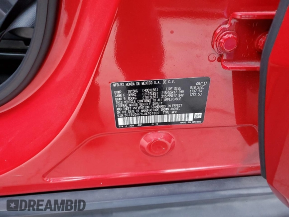 2018 Honda HR-V EX-L Navi with VIN 3CZRU5H76JM701807, listed as a Copart auction lot 83244544 with 20,826 mi miles and Salvage Title. Bid and sale history available at carsss.com. Image 16.