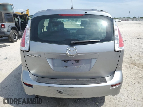 2010 Mazda 5 Sport with VIN JM1CR2W3XA0363987, listed as a Copart auction lot 54160425 with Not Provided miles and Salvage Title. Bid and sale history available at DreamBid. Image 6.