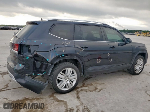 2019 Volkswagen Atlas SE with VIN 1V2UR2CA5KC604781, listed as a Copart auction lot 52719095 with 166,146 mi miles and Salvage title. Bid and sale history available at DreamBid. Image 3.