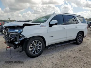2024 Chevrolet Tahoe Z71 with VIN 1GNSKPKD8RR129132, listed as a Copart auction lot 61062195 with 15,636 mi miles and Salvage title. Bid and sale history available at DreamBid. Image 1.