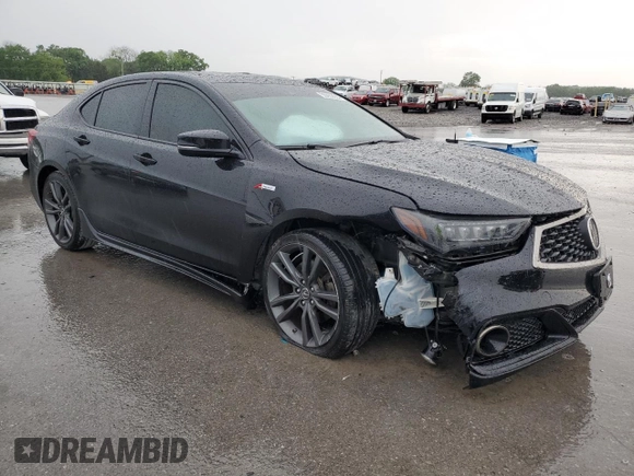 2019 Acura TLX w/A-Spec Pkg with VIN 19UUB3F64KA005399, listed as a Copart auction lot 55662635 with 52,434 mi miles and Salvage title. Bid and sale history available at DreamBid. Image 4.