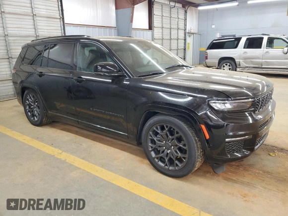 2023 Jeep Grand Cherokee Summit Reserve with VIN 1C4RJKEG3P8862582, listed as a Copart auction lot 54504345 with 9,763 mi miles and Salvage title. Bid and sale history available at DreamBid. Image 4.